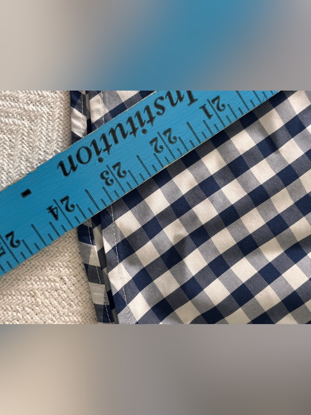 L.L. Bean Black & White Gingham Button-Down - Picture 9 of 13